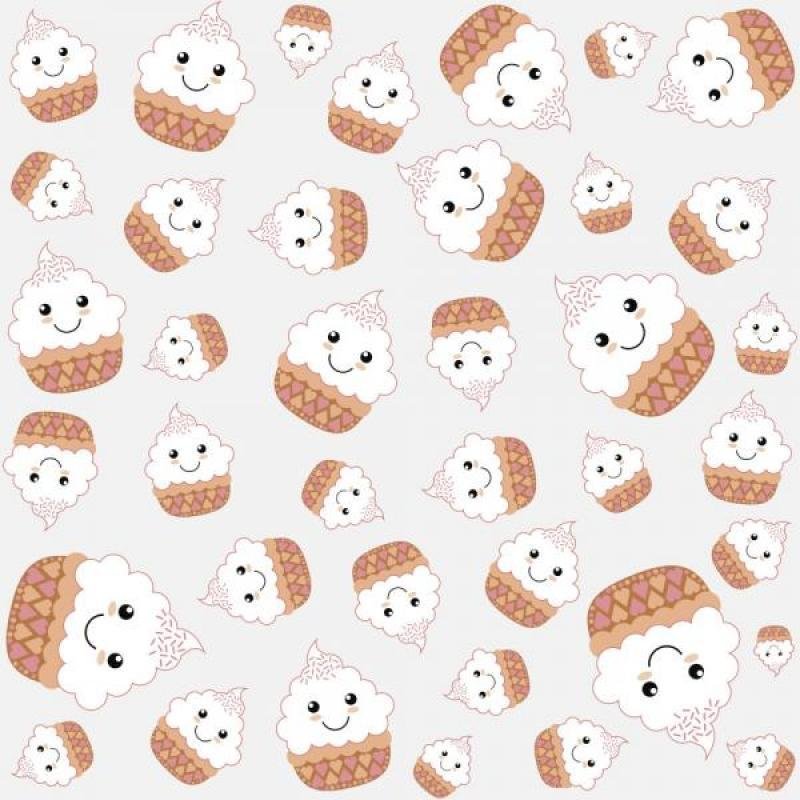 Papel De Parede Infantil Cup Cakes