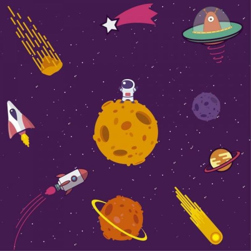 Papel De Parede Infantil Universo