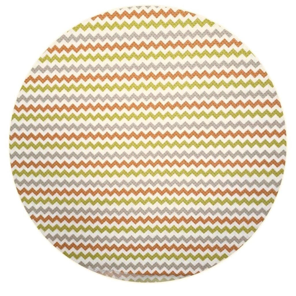 Kit 4 Capas Para Sousplat Pintura Zigzag Da Charlô Iii 35cm X35cm Cor:amarelo - UN / 4