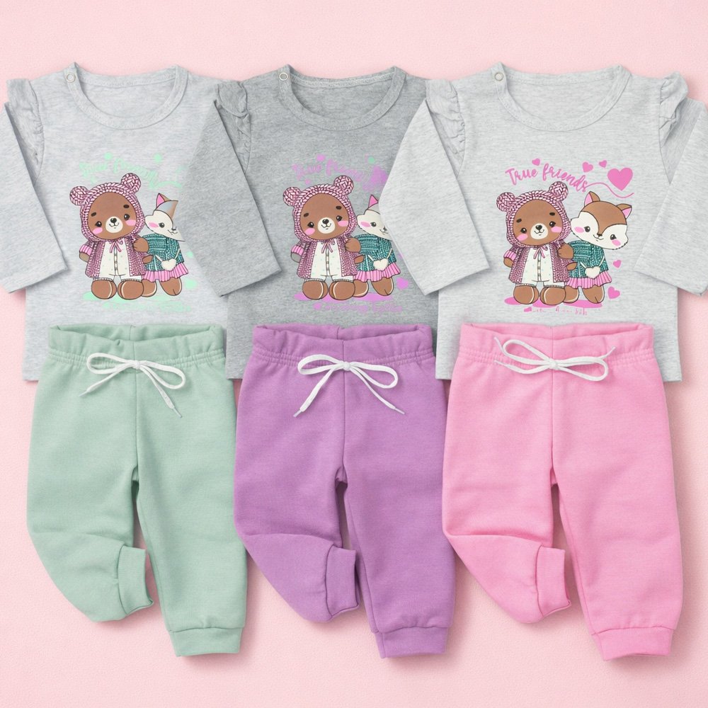 Conjunto Bebê Menina Inverno Babadinhos Delicado