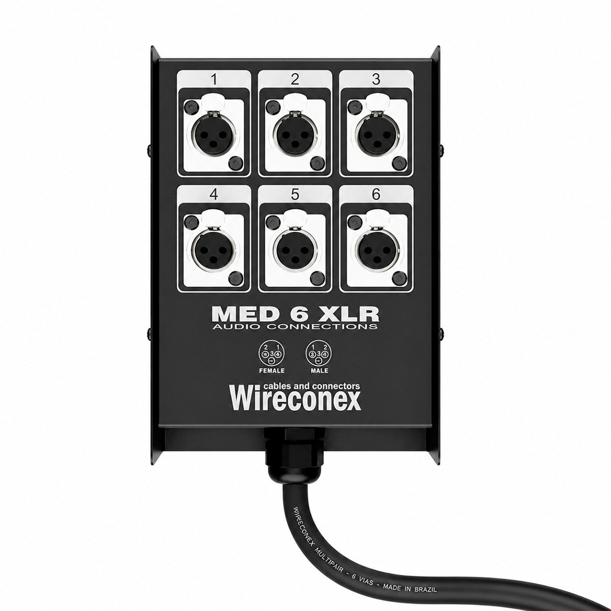 Medusa Multicabo 06 Vias Xlr / Xlr 20 Metros Wireconex - Imagem 4