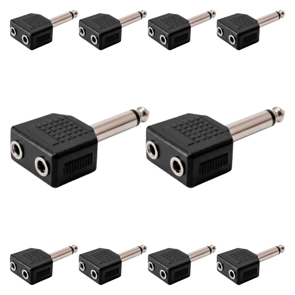 Adaptador P10 Mono Macho Para 2 P2 Mono Femea Storm 10 Un.