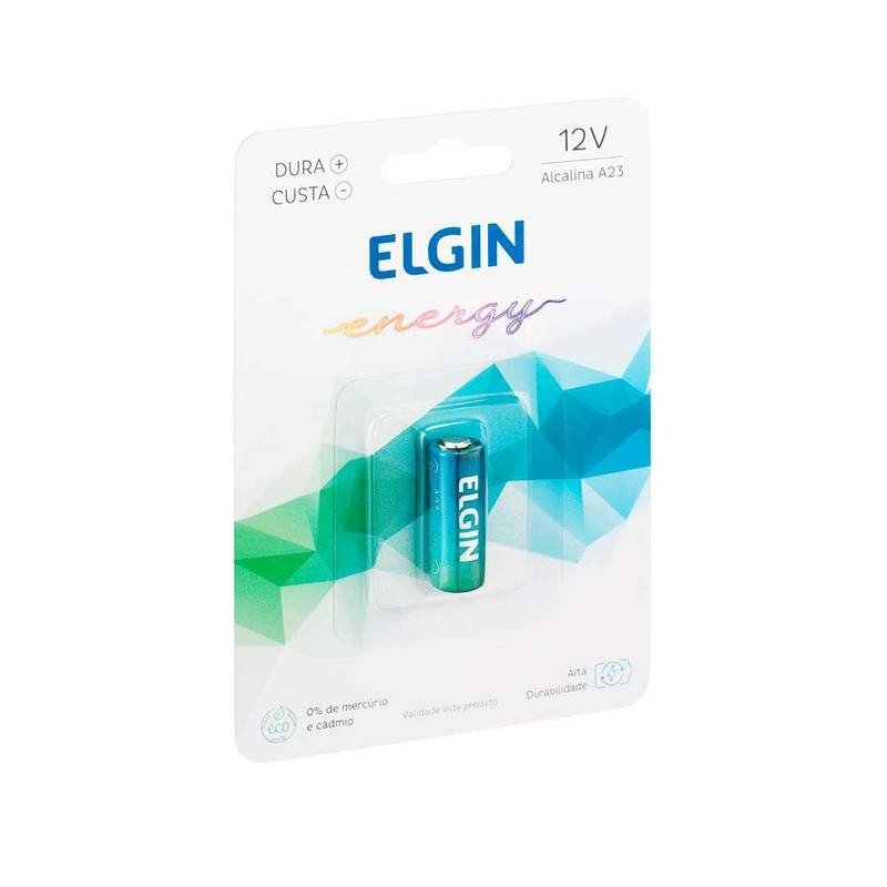 Bateria Alcalina A23 Elgin Cartela Com 01 Unidade