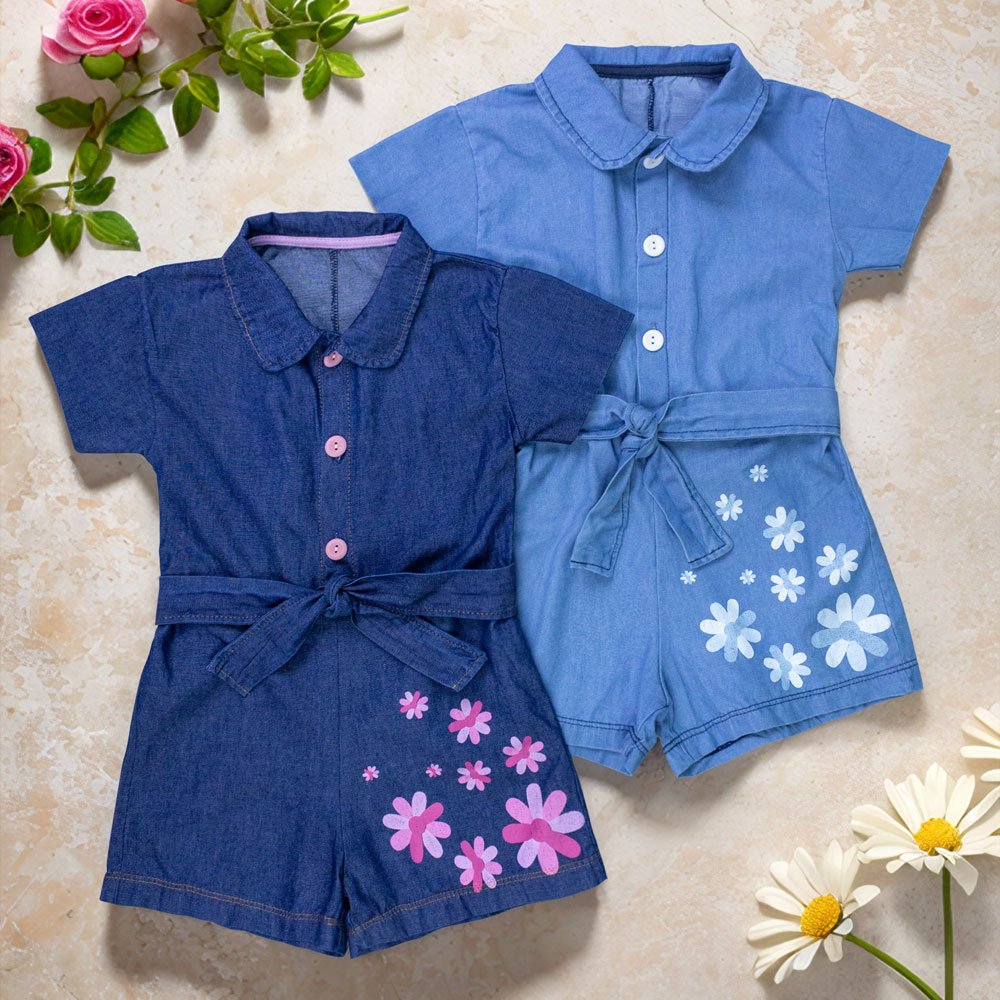 Macacão Jeans Infantil Com Faixa - Conforto E Estilo