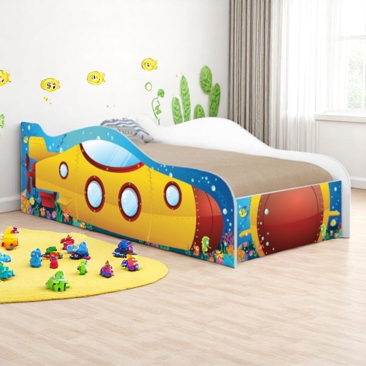 Cama Submarino Amarelo Kids Infantil