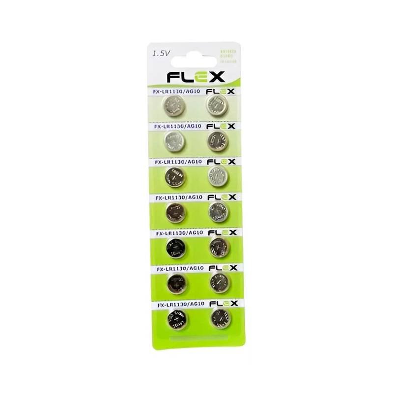 Bateria Botão Lr1130 Cartela Com 14 Unidades Flex