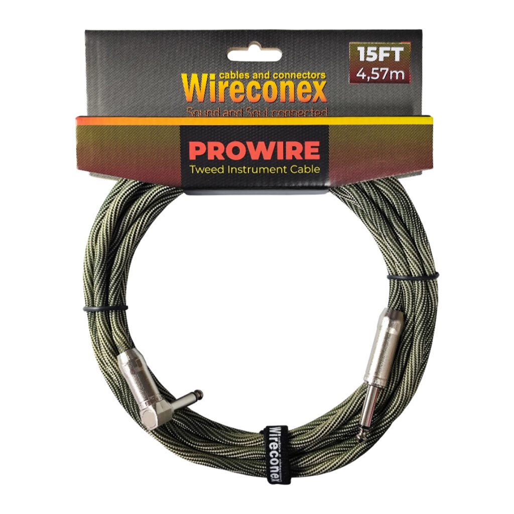 Cabo P10 Prowire Em L Tweed Prata/verde 3,05m Wireconex
