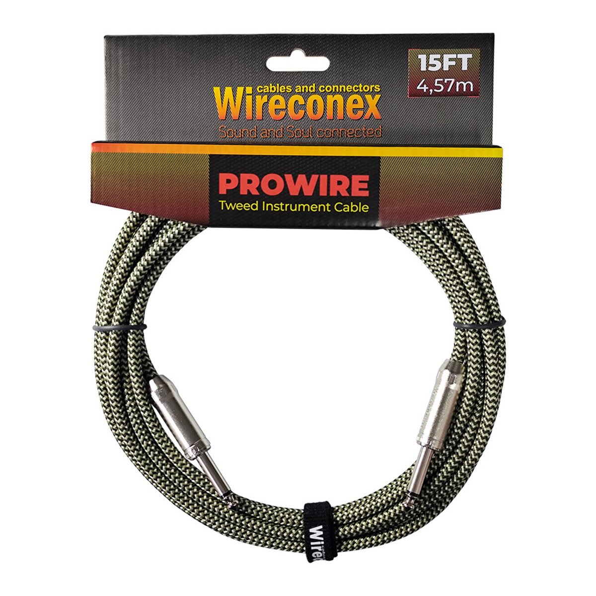 Cabo P10 Prowire Tweed Dourado/verde 6,10m Wireconex