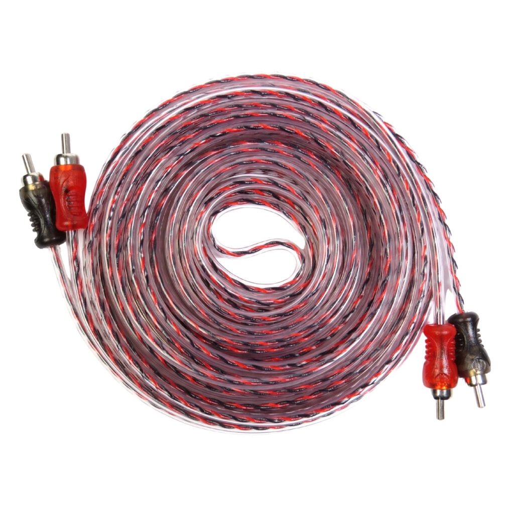 Cabo 2 X 2 Rca Transparente Automotivo 5 Metros Storm