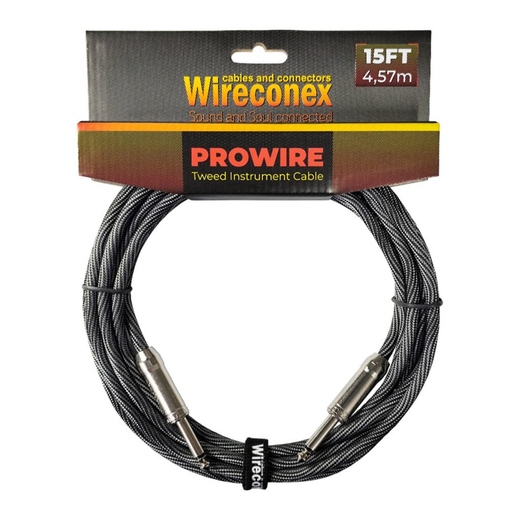 Cabo P10 Prowire Em L Tweed Preto/prata 4,57m Wireconex - Tam 3932