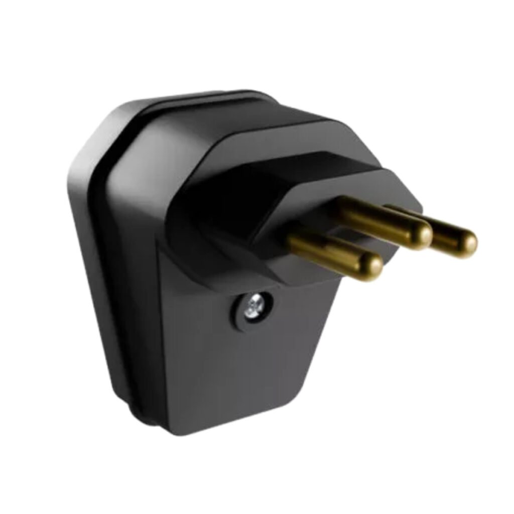 Plugue Extra Gigante 2p+t 90° De 20a C/ Prens Cabos Preto Margirius