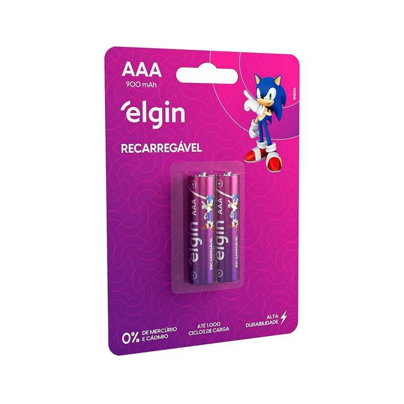 Pilha Recarregável Aaa 900mah Elgin - Tam 3122