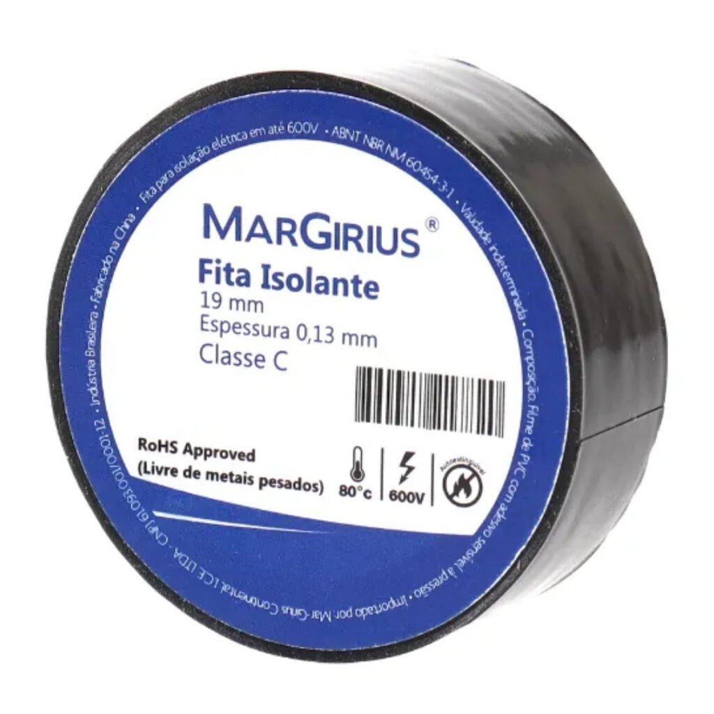 Fita Isolante 19mm X 20m 0,13mm Classe C Pt Margirius