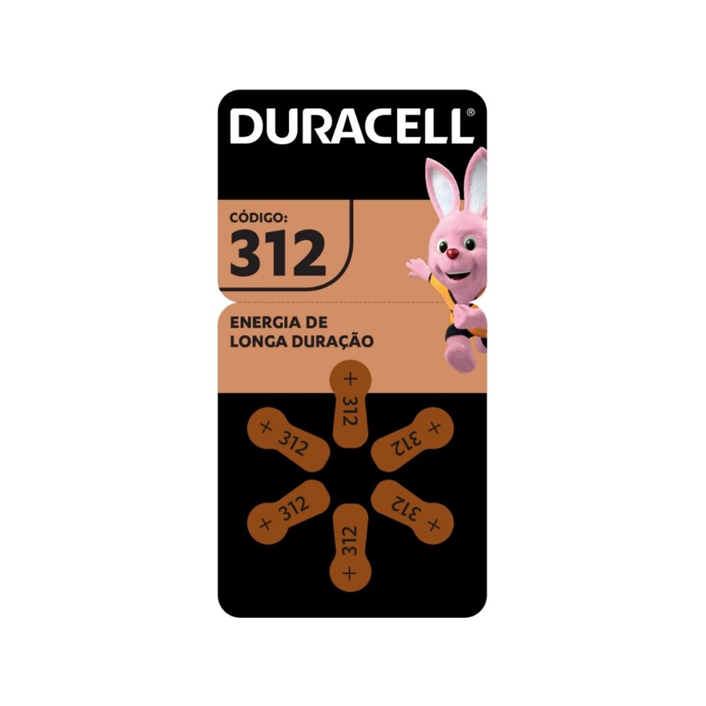 6 Baterias Auditivas 312 Duracell