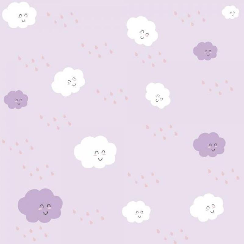 Papel De Parede Infantil Nuvem Menina