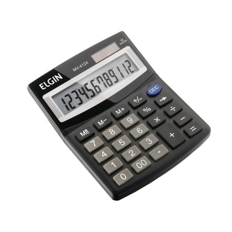 Calculadora Mesa Visor 12 Dig. Mv4124 Elgin