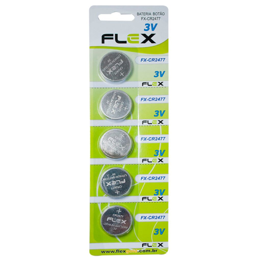 Bateria Cr2477 Cartela Com 5 Unidades Flex