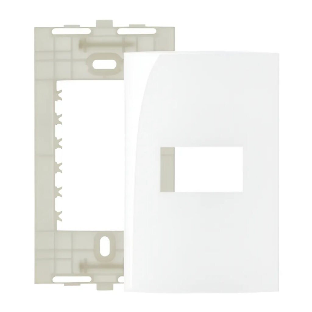 Placa 4x2 1 Posto Horizontal + Suporte Sleek Margirius