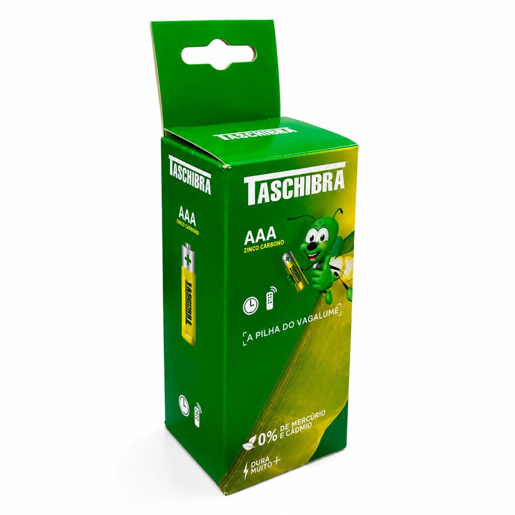 Pilha Comum Aaa Palito Tubo 40 Unidades Taschibra