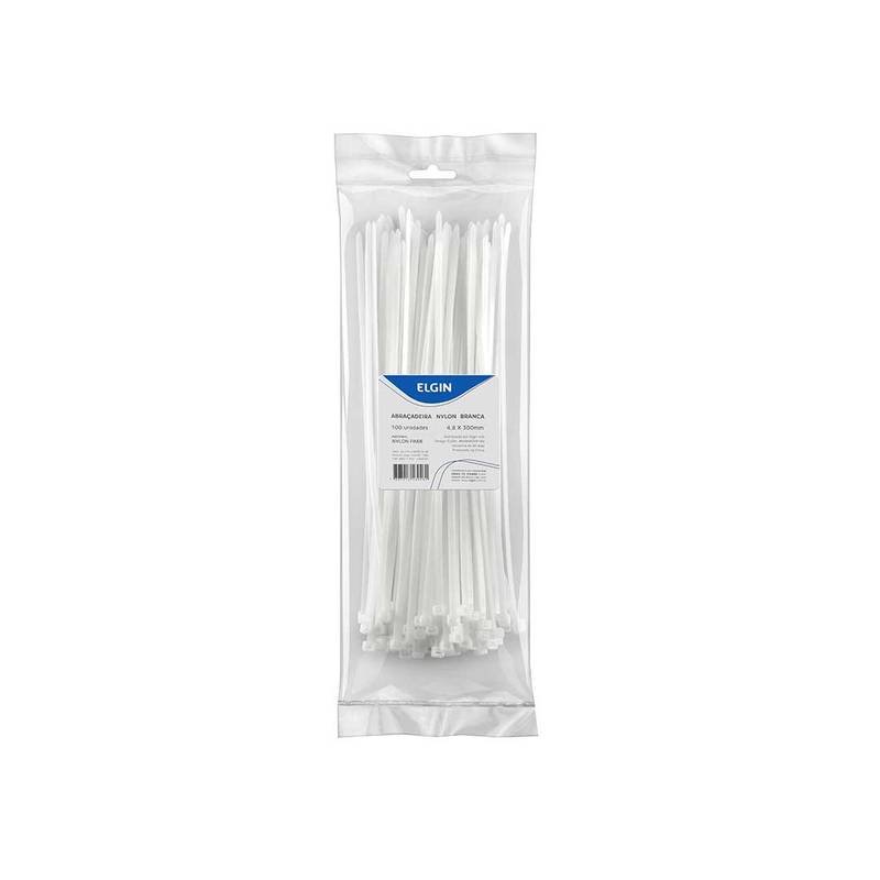 Abracadeira Nylon Pa66 Grd Branc 4.8x300 P10 - 10 Unidades
