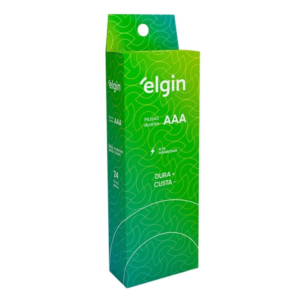 Pilha Alcalina Aaa Tubo Com 24 Unidades Elgin (82348)
