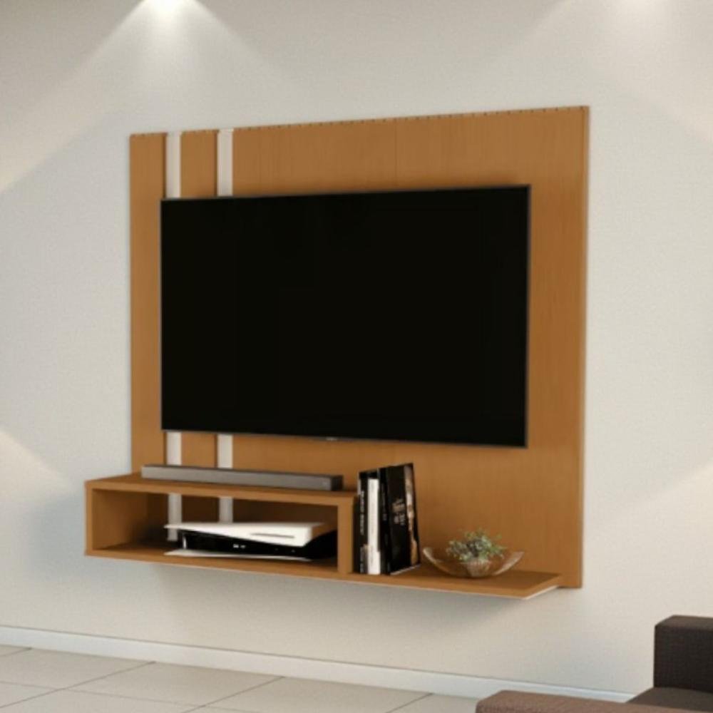 Painel De Tv Sala Moderno Nicho Supenso Nature Off White